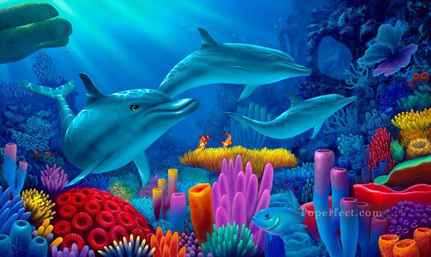 Secrets of the Sea under sea Oil Paintings